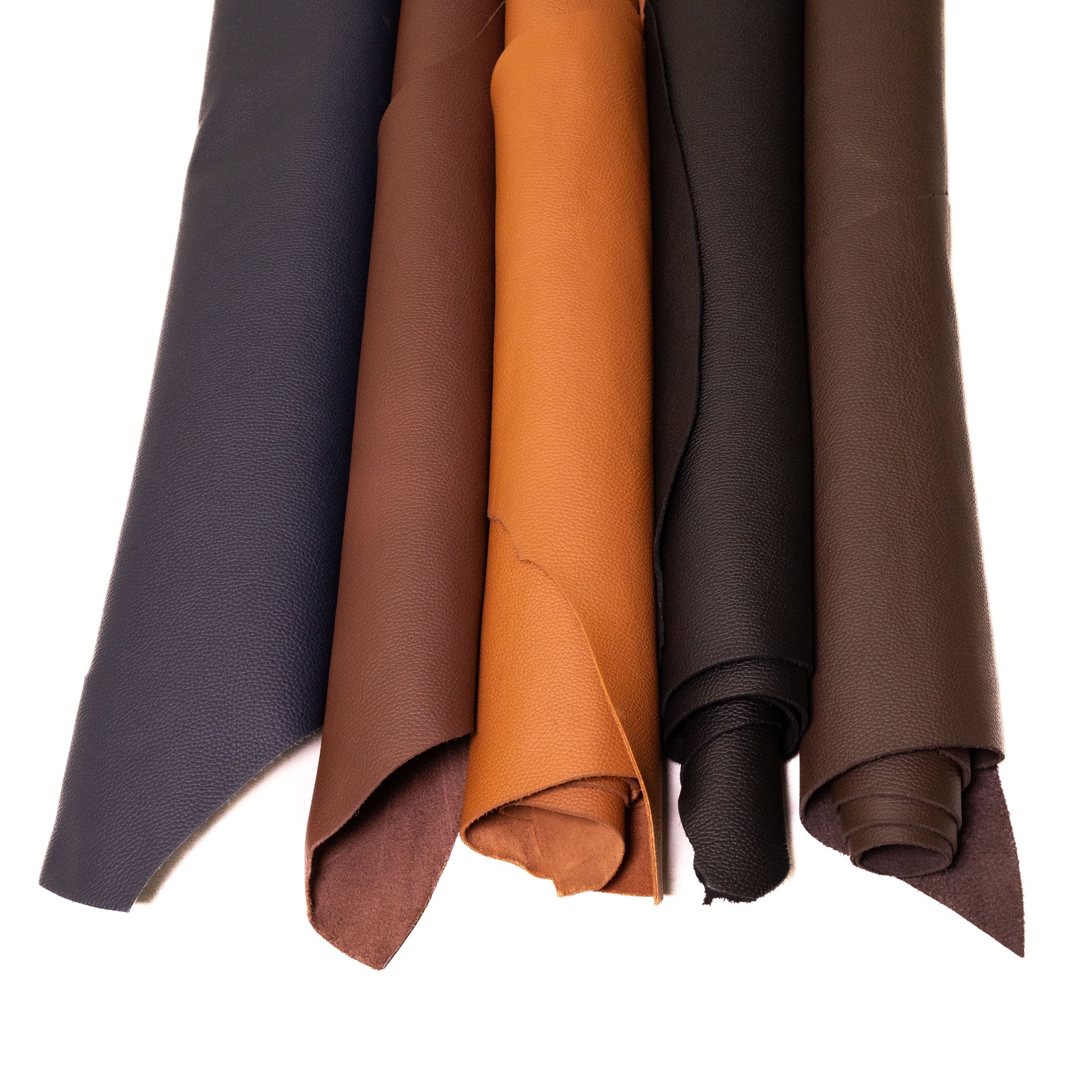 pieles para bolsos enrolladas